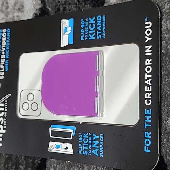 FLIPSTIK DEFY GRAVITY CELL PHONE PURPLE STICK KICK STAND PRICE FIRM - Picture 6 of 11